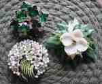 Vintage Green Brooches